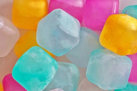Colored ice cubes Stock Photos