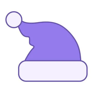 Colored Icon Christmas Hat. Vector Icon. Santa Hat. Holiday Concept Stock Illustration