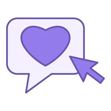 Colored Icon Click Like. Vector Icon. Clicking the Computer Mouse Arrow on .. Illustrazione stock