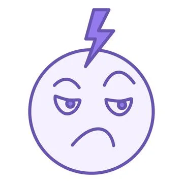 Colored Icon Jealous. Vector Icon. Facial Emotion, Mental Health. Mood Concep Stock Illustration