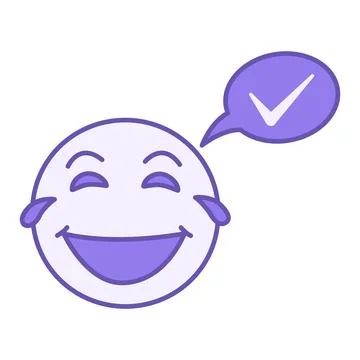 Colored Icon Laugh Often. Vector Icon of Happy Human Face. Emotions, Feelin.. Stock Illustration