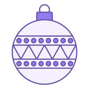 Colored Icon Ornament. Vector Icon. Beautiful Christmas Tree Toy, Decoratio.. Stock Illustration