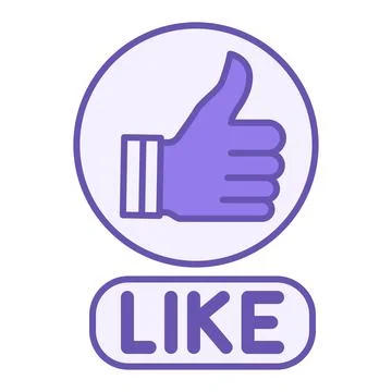 Colored Like Icon. Vector Illustration. Social Media Button for Expressing .. Stock Illustration