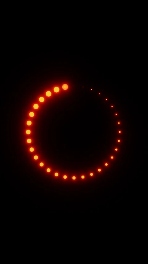 Colored illuminated dots as timer or progress bar, vertical format. Stock Footage 316421605