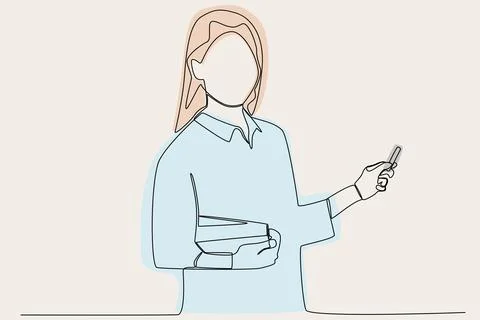 Colored illustration of a teacher teaching in the class Illustrazione stock