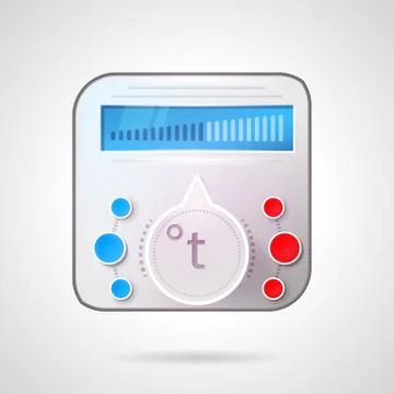 Colored illustration of temperature regulator Stock Illustration