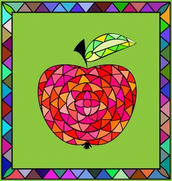 Colored image of apple Stock Illustration