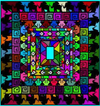 Colored image of framing Stock Illustration