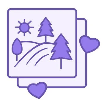 Colored Image Icon. Vector Illustration. Image of a Drawing, Photograph. Me.. Stock Illustration