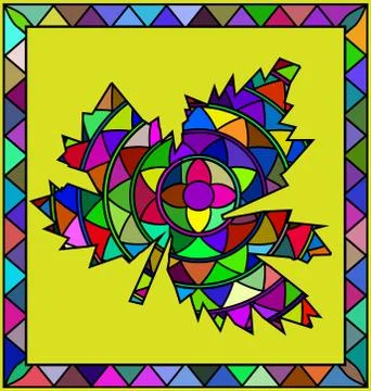 Colored image of leaf Stock Illustration