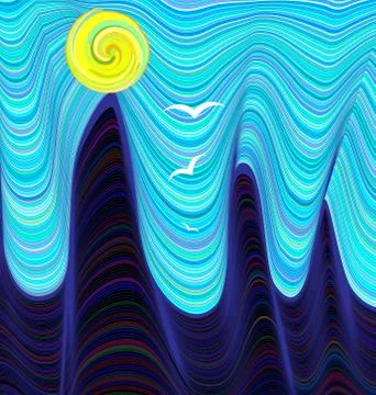 Colored image od landscape Stock Illustration