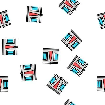 Colored indoor lighting vector seamless pattern Stock Illustration