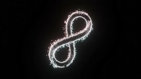 Colored infinity sign spinning isolated on black background, seamless loop Stock Footage 162794229