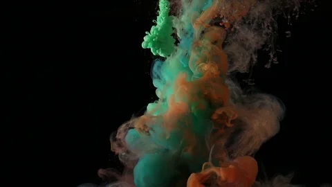 Colored Ink Abstract Background (2/3) Stock Footage 77776773