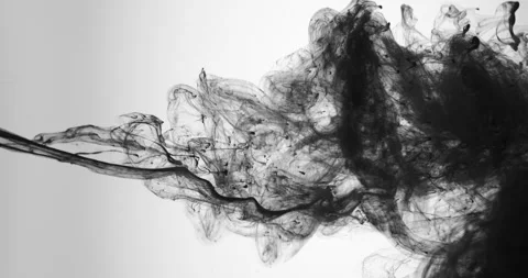 Colored ink clouds floating slowly in the water Stock Footage 339266909