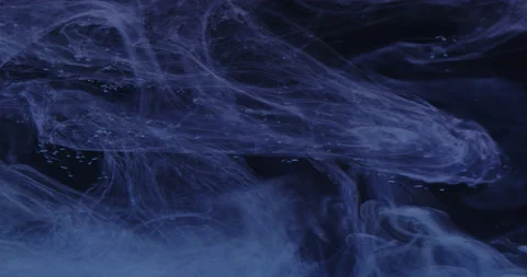 Colored ink / colored smoke diffuses in the water Stock Footage 195283986