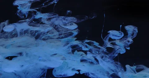 Colored ink / colored smoke diffuses in the water Stock Footage 195285421