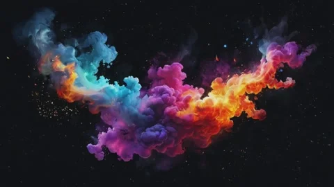 Colored ink liquid abstract background seamless looping Stock Footage 277430744