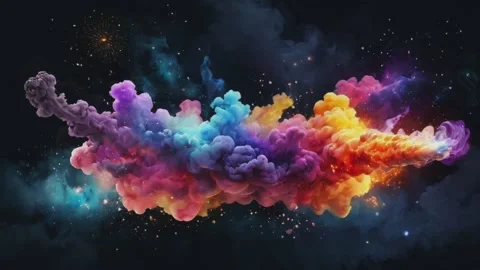 Colored ink liquid abstract background seamless looping Stock Footage 277430747