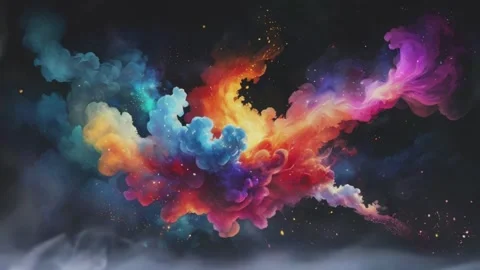 Colored ink liquid abstract background seamless looping Stock Footage 277430758