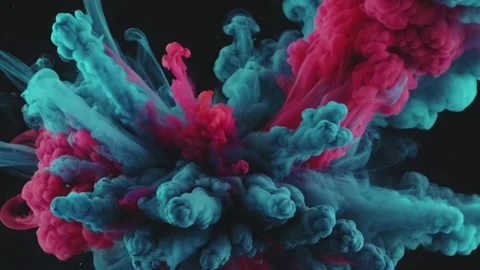 Colored ink liquid abstract background seamless looping Stock Footage 277430773