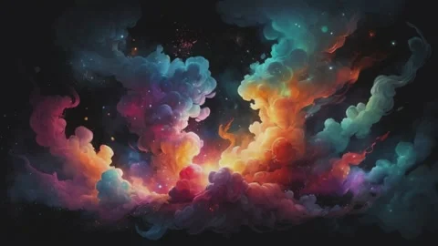 Colored ink liquid abstract background seamless looping Stock Footage 277430774