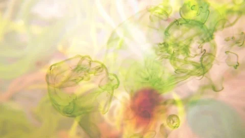 Colored ink moving Stock Footage 75395842