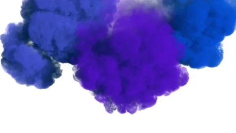 Colored ink spreading in water / colored smoke. Stock-Footage 79338763
