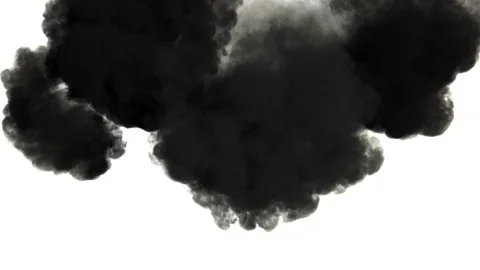 Colored ink spreading in water / colored smoke. Video stock 79338867