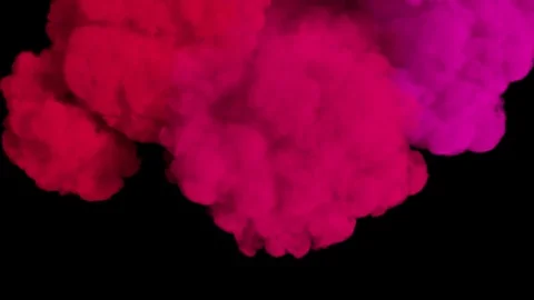 Colored ink spreading in water / colored smoke. Video stock 79388401