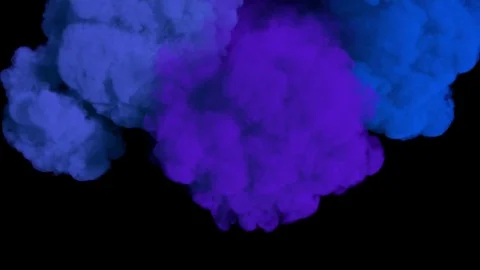 Colored ink spreading in water / colored smoke. Stock-Footage 79392631