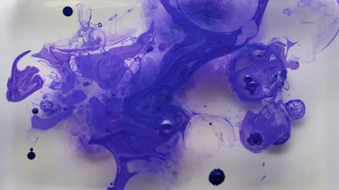 Colored ink spreading in water colored smoke, overlapping frame from top to down Stock Footage 170649080