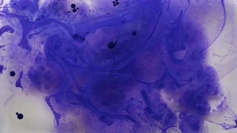 Colored ink spreading in water colored smoke, overlapping frame from top to down Stock Footage 171059366