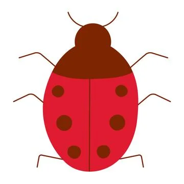 Colored insect ladybug. Icon, element, object . Illustrazione stock