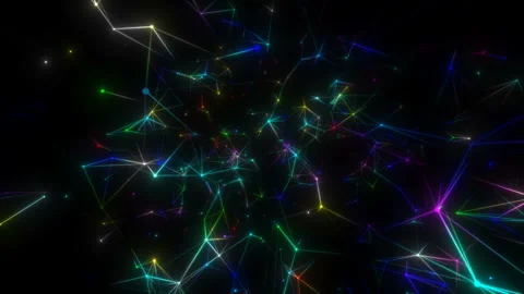 Colored interconnections.Elegant fantasy abstract technology, science and Stock Footage 101489425