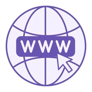 Colored Internet Icon. Vector Illustration. Communication Network. Worldwid.. Illustrazione stock