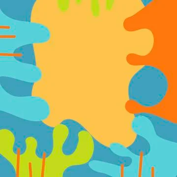 Colored intersecting spots and lines. Abstract background with copy space for Stock Illustration
