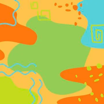 Colored intersecting spots and lines. Abstract background with copy space for Stock Illustration