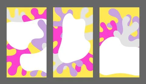 Colored intersecting spots. Design templates for social media stories. Stock Illustration