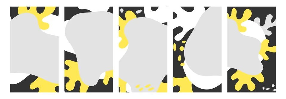 Colored intersecting spots. Design templates for social media stories. Vector Stock Illustration