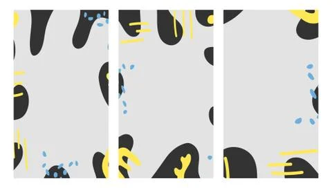 Colored intersecting spots. Design templates for social media stories. Vector Stock Illustration