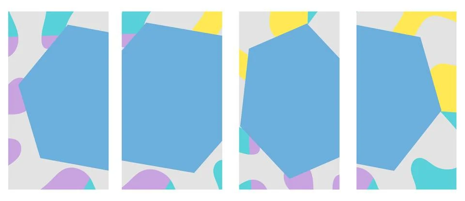 Colored intersecting spots. Design templates for social media stories. Vector Stock Illustration