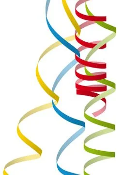 Colored Invitation Card Background with Streamers Illustrazione stock