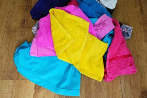 Colored items for hand washing Stock Photos