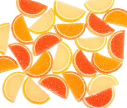 Colored jelly sweets Stock Photos