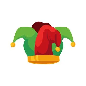 Colored jestar hat Ilustração Stock