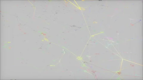 Colored joints.Abstract 3d rendering background. Polygonal form with bright dots Stock Footage 98375013