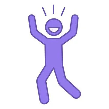 Colored Joyful Icon. Vector Icon of Happy Smiling Man. Emotions and Mood Co.. Stock Illustration