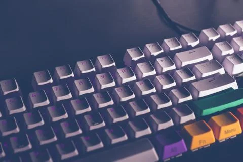 Colored keyboard buttons Stock-Fotos