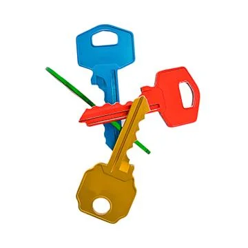 Colored keys Stock Photos